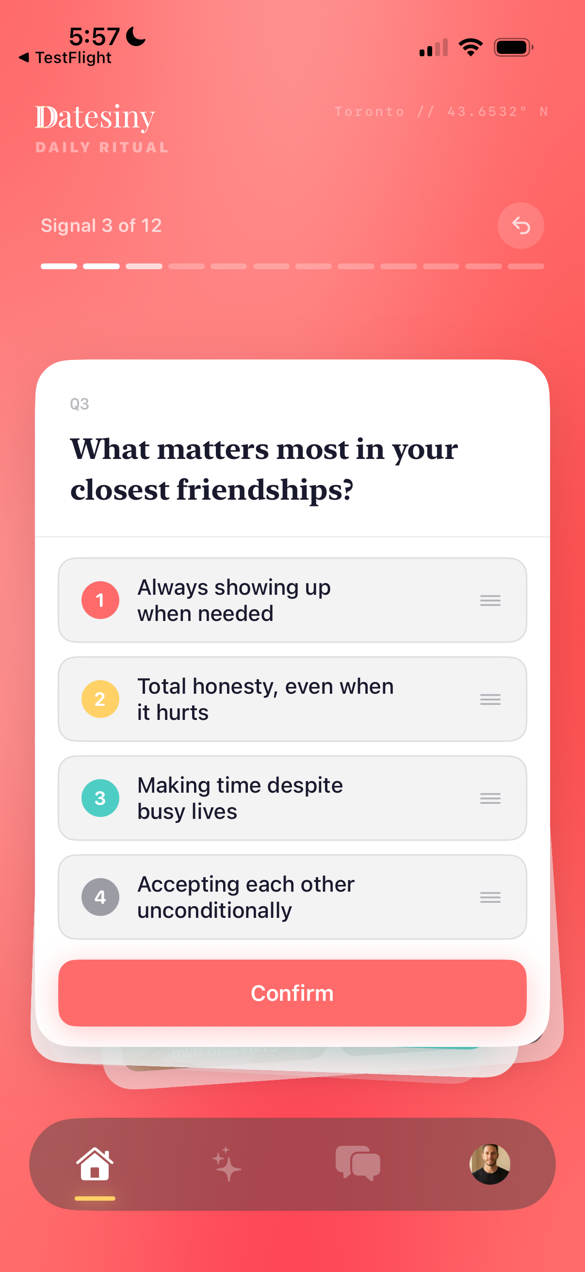 Ranked question type